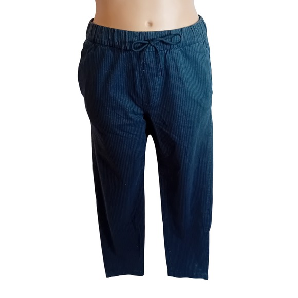 Abercrombie & Fitch Other - Abercrombie & Fitch Mens Sneaker Pant Stretch Jogger Pinstripe Navy Relaxation s